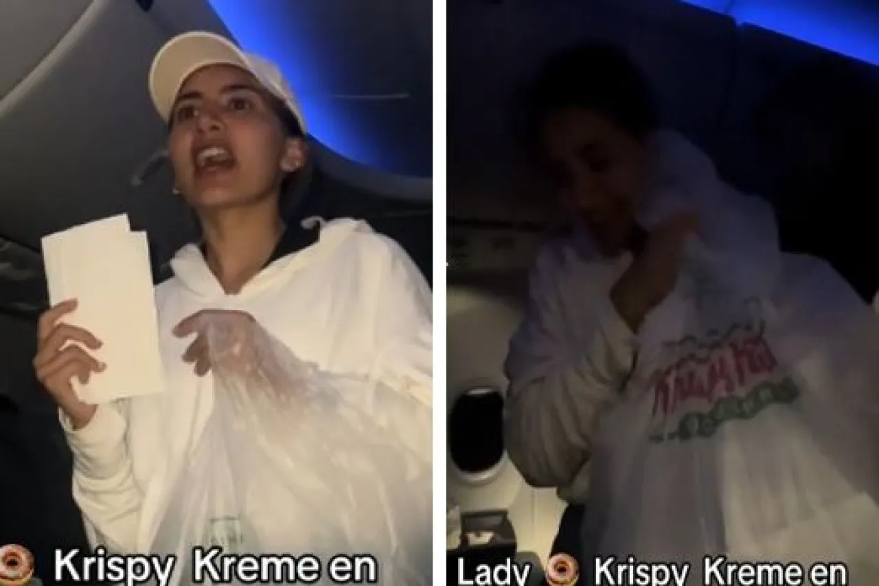 Lady Krispy Kreme: Joven vende donas en avión y desata polémica