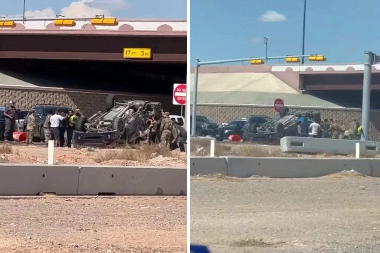 Video: Vuelca camioneta tras choque en El Paso