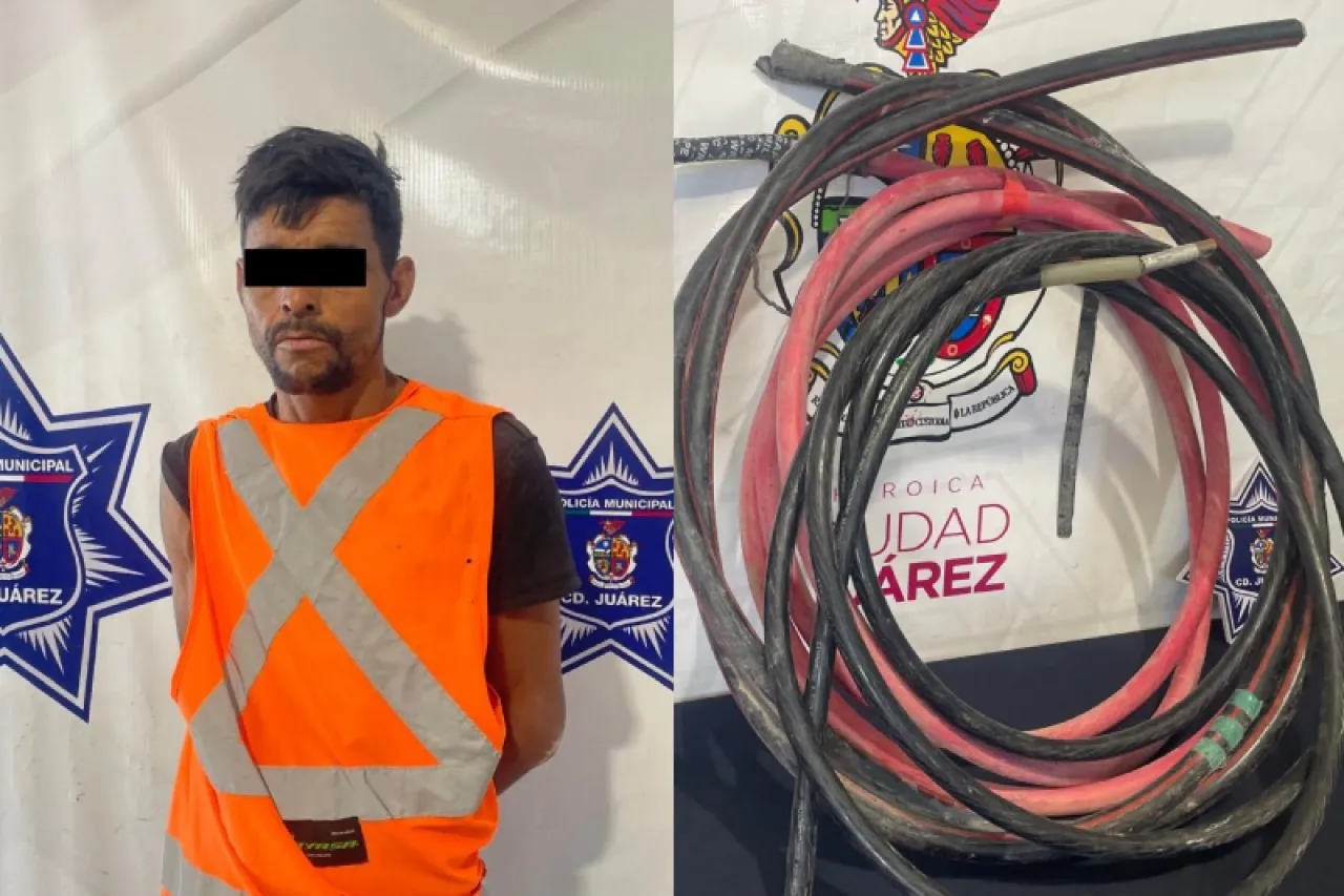 Juárez: Lo arrestan por robar mangueras de una construcción