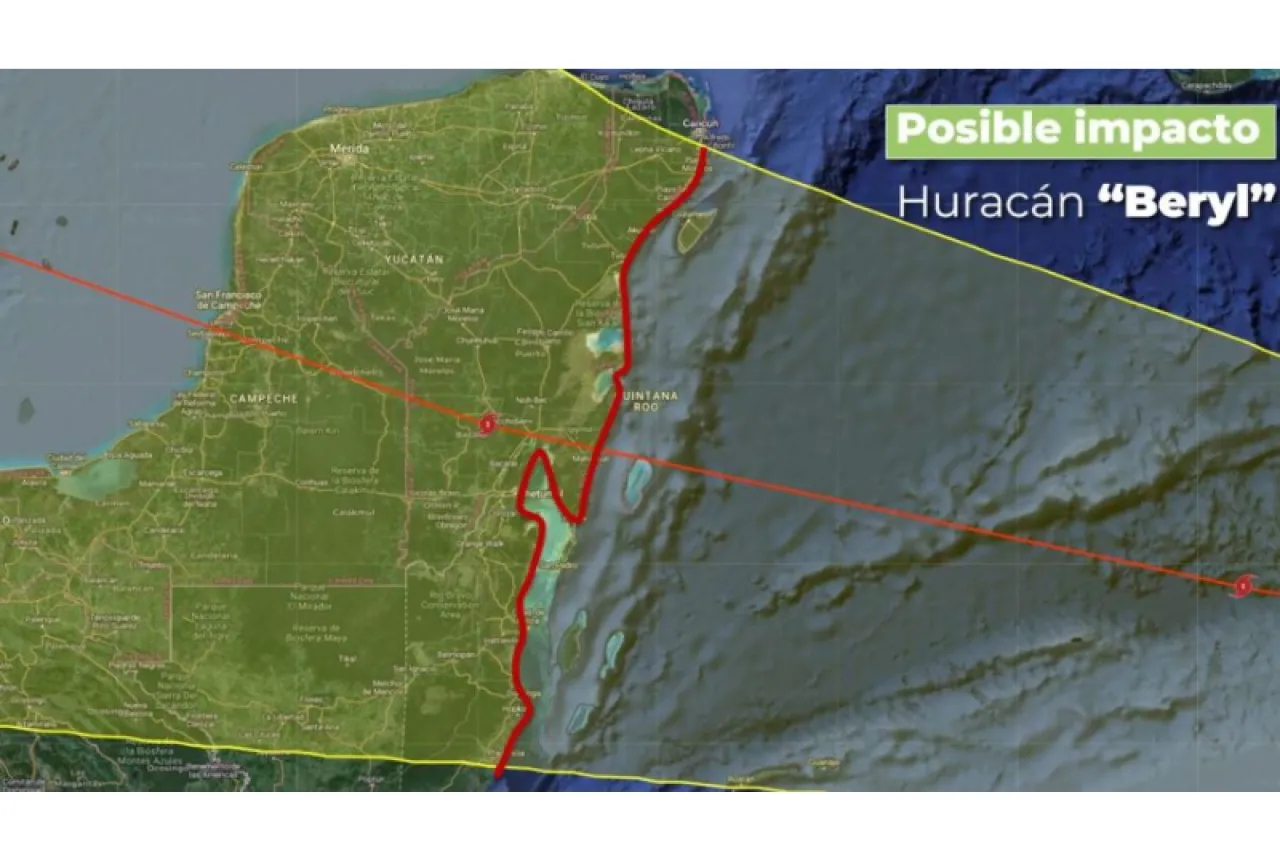 México: Trae huracán Beryl rachas de 280 km/h