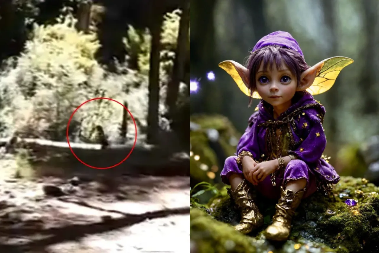 Video: Captan extraña figura en el bosque; aseguran que es un duende
