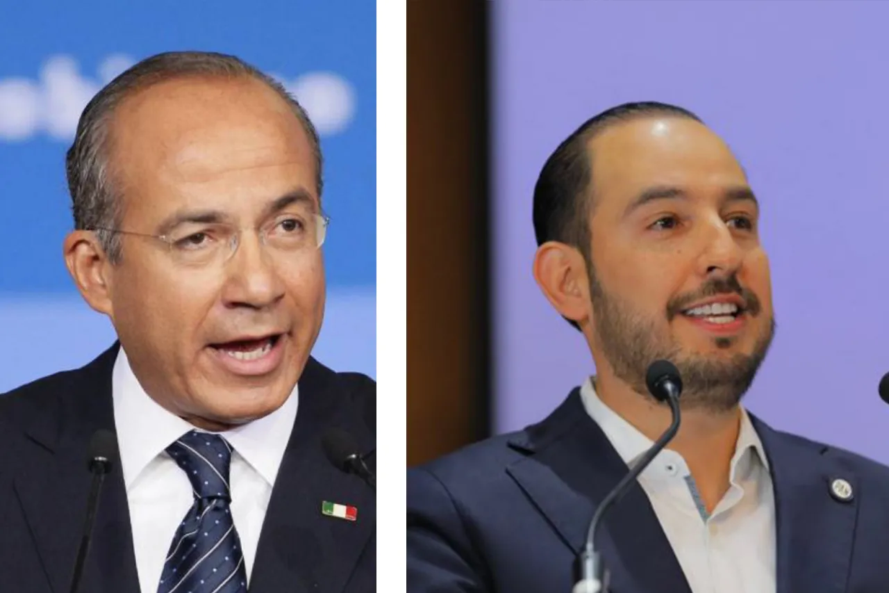 Pelean Felipe Calderón y Marko Cortés por declive del PAN