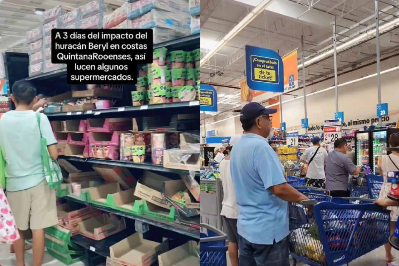 Video: Compras de pánico por huracán Beryl en el Caribe mexicano