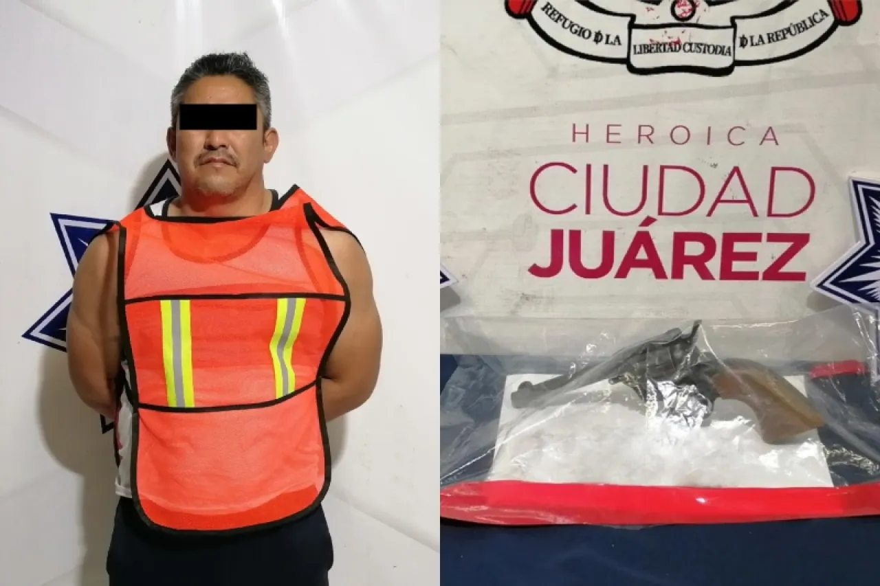 Juárez: Llega ebrio a casa y amenaza a su pareja con un revólver