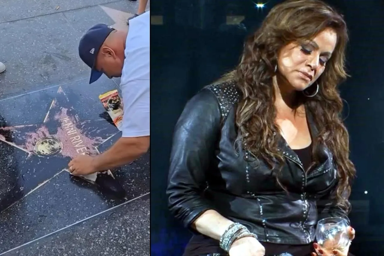 A pocos días de su develación, vandalizan estrella de Jenni Rivera en Hollywood