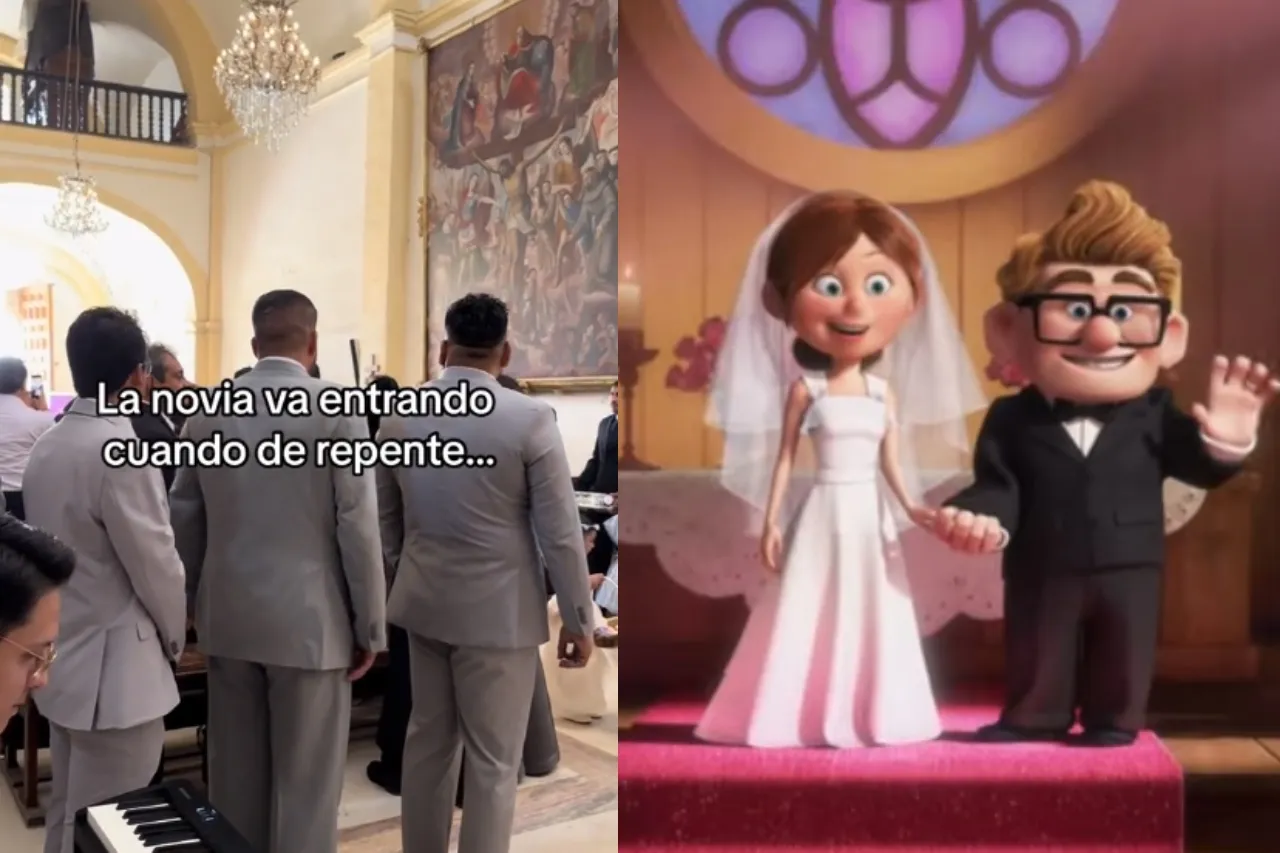 Pone la canción de 'Up' al entrar novia a su boda y se hace viral