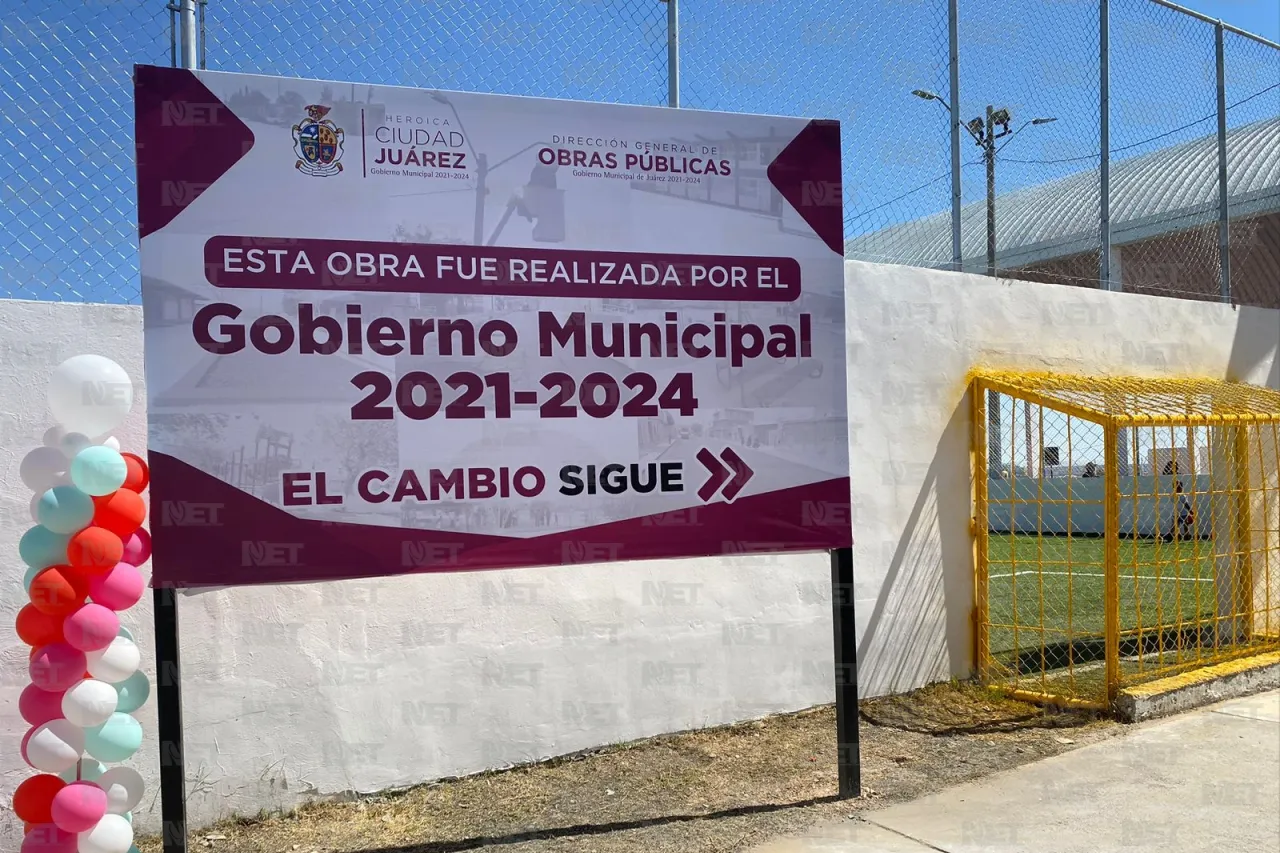 Mejoran cancha comunitaria del Francisco I. Madero