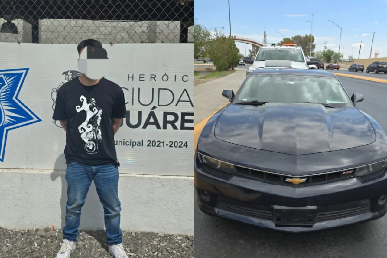 Conductor de Camaro agrede a agente vial en la fila del puente Libre
