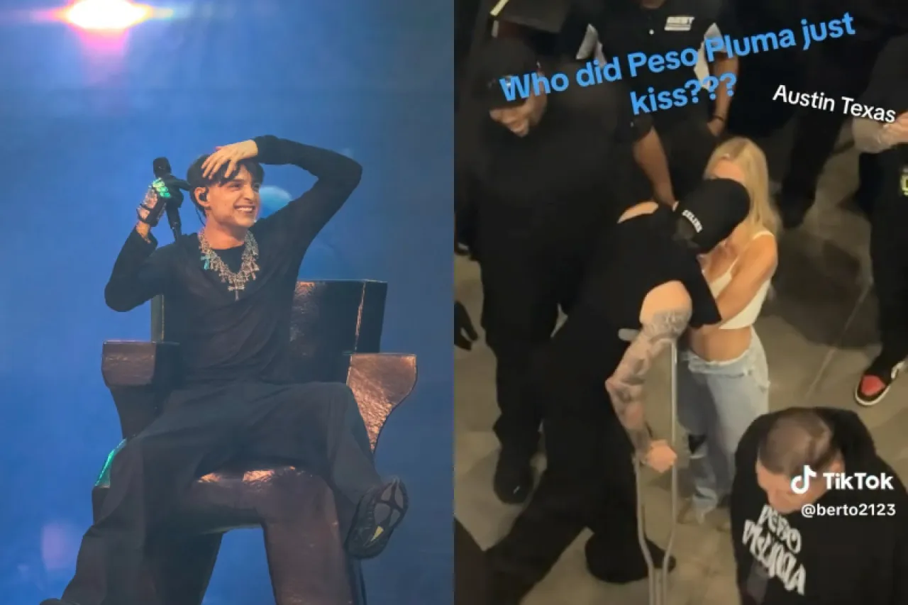 ¿Nueva conquista? Reciben a Peso Pluma con tierno beso