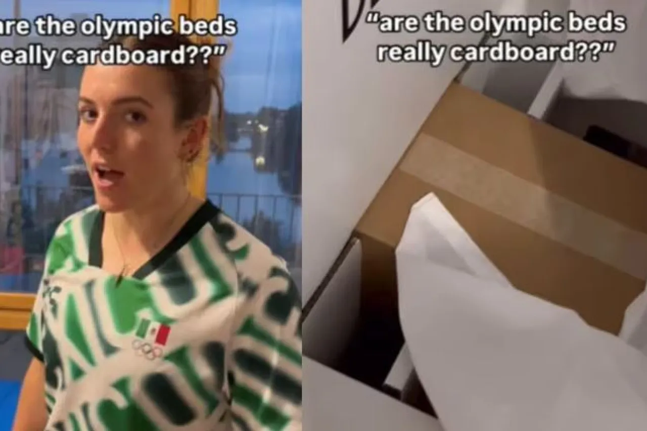 Atletas exponen camas de cartón en villas de los Juegos Olímpicos