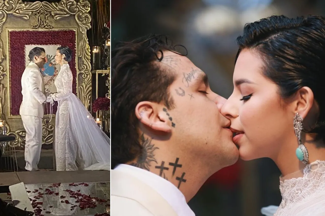 Nodal y Ángela derrochan amor en Instagram con primeras fotos de su boda