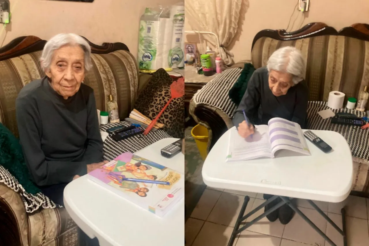 A sus 94 años, chihuahuense concluye la secundaria