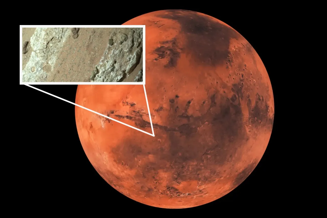 Encuentran roca marciana con indicios de haber albergado vida