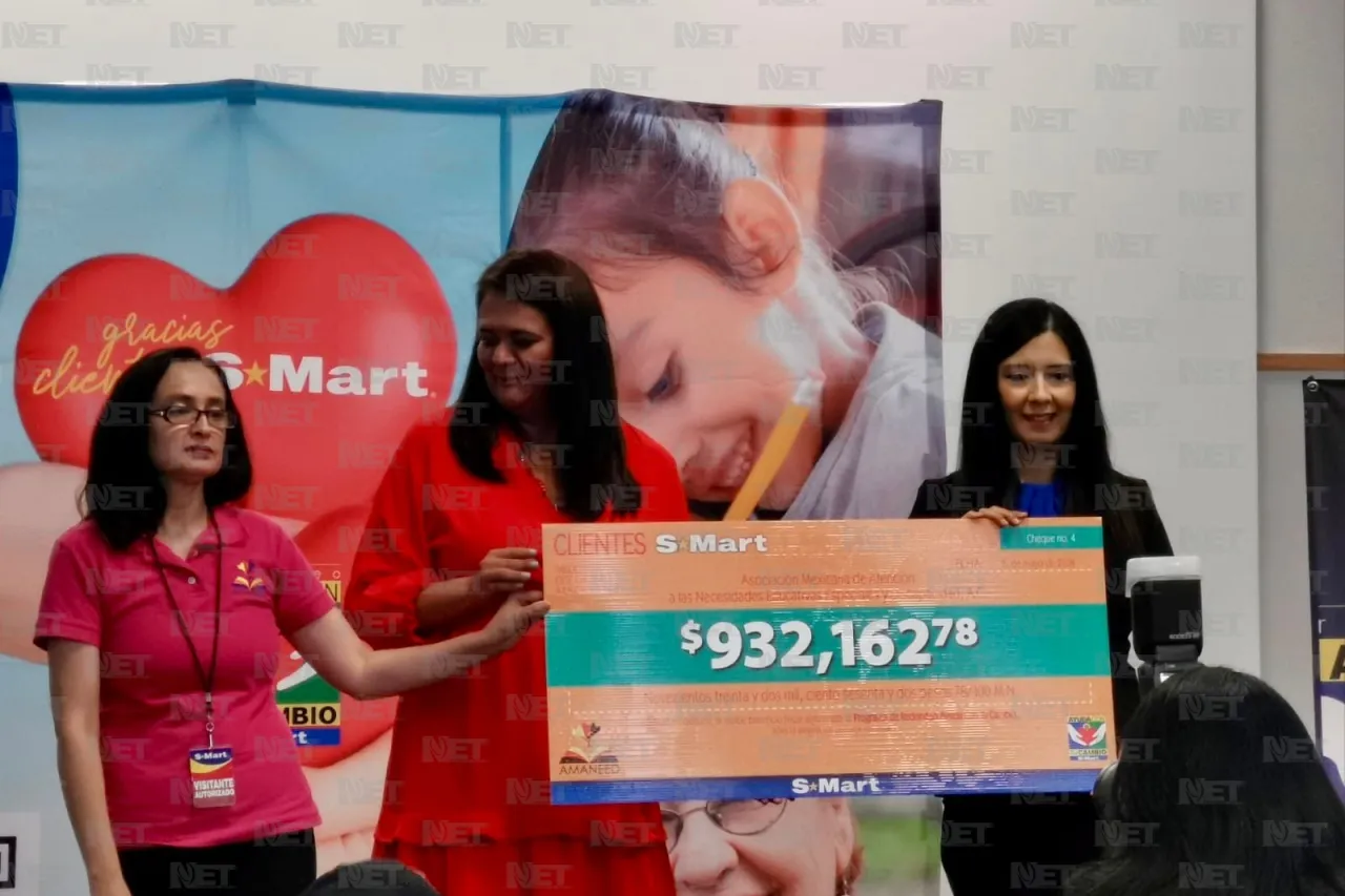 Entrega S-Mart resultados de la campaña 'Ayuda con tu cambio'