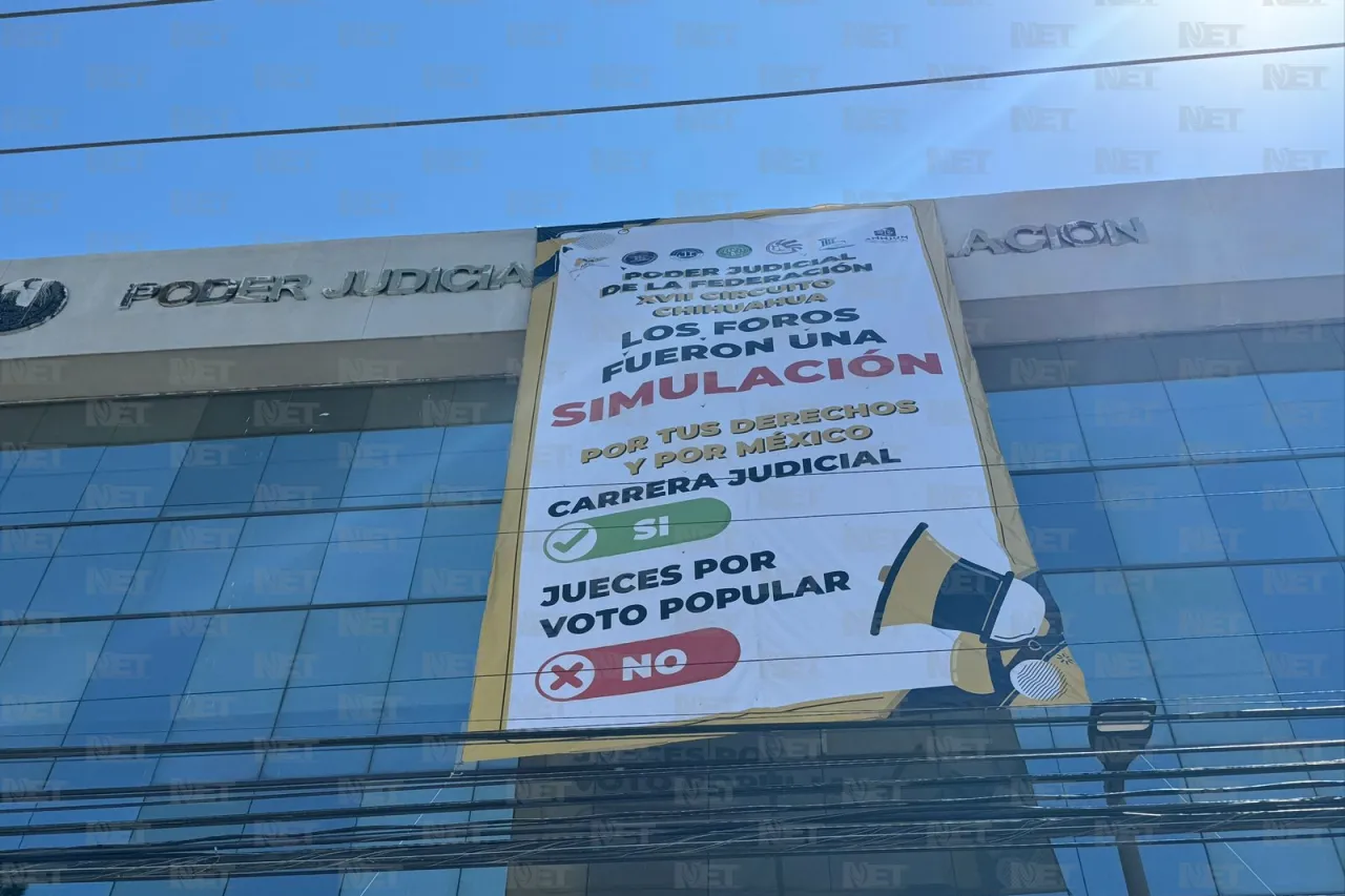 Protestan trabajadores del Poder Judicial en Juárez contra reforma