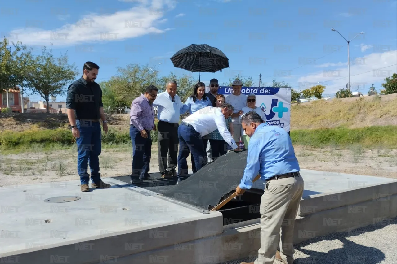 Entrega JMAS obras en vaso de captación en Jardines del Lago