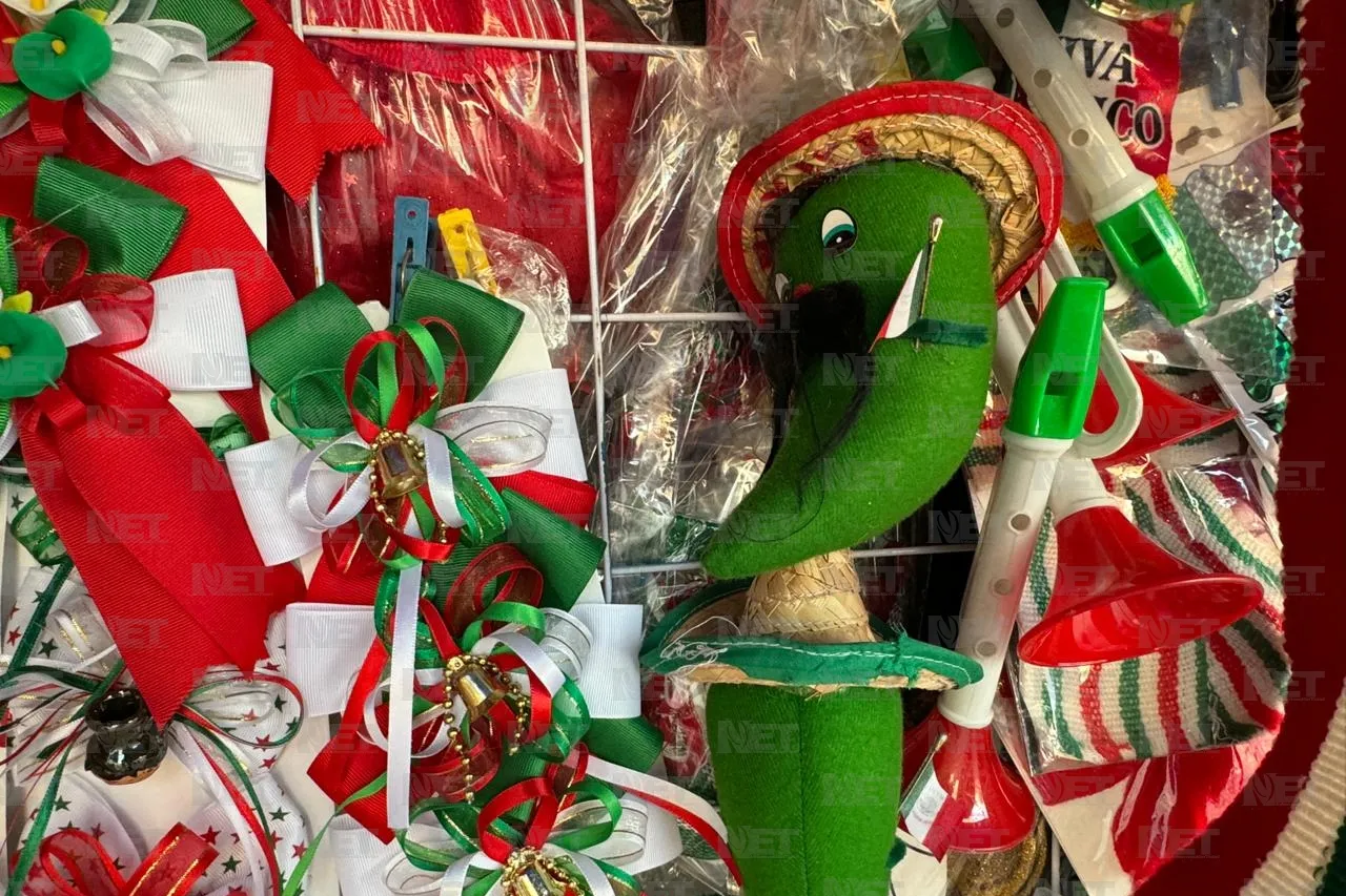 ¡Viva México! Banderas al viento en avenida De la Raza