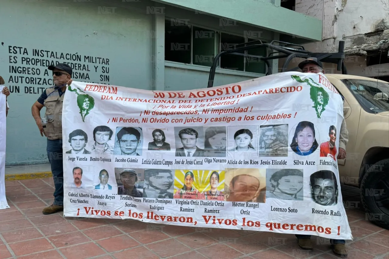 Protesta Fedefam en el día de víctimas de desaparición forzada