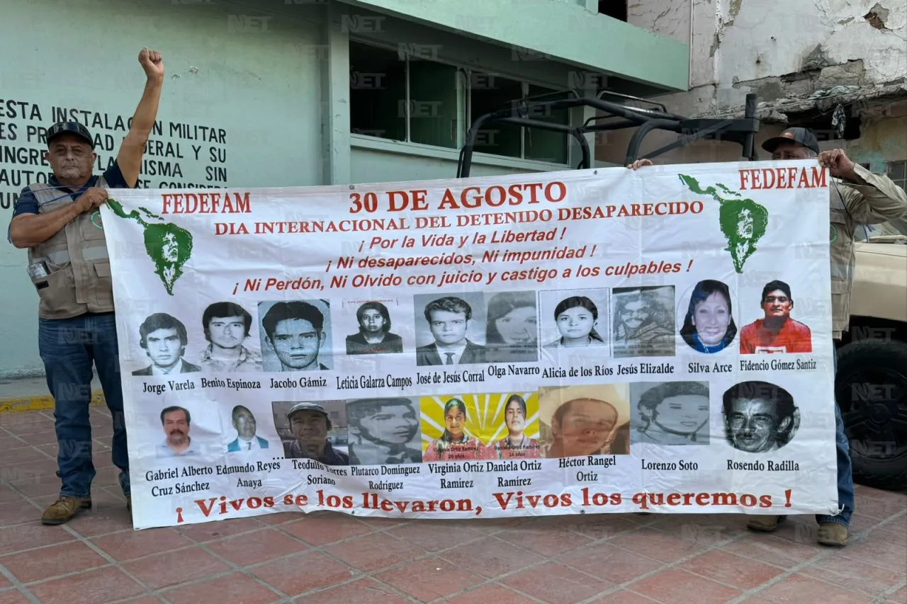 Protesta Fedefam en el día de víctimas de desaparición forzada