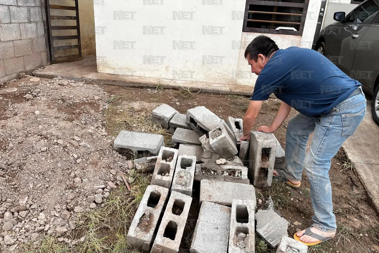 Pide ayuda Gilberto, tras lluvias que afectaron su vivienda en Chihuahua