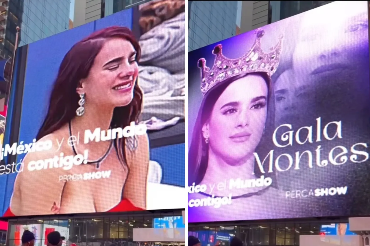 Tras polémicas con Adrián Marcelo, aparece Gala Montes en Times Square