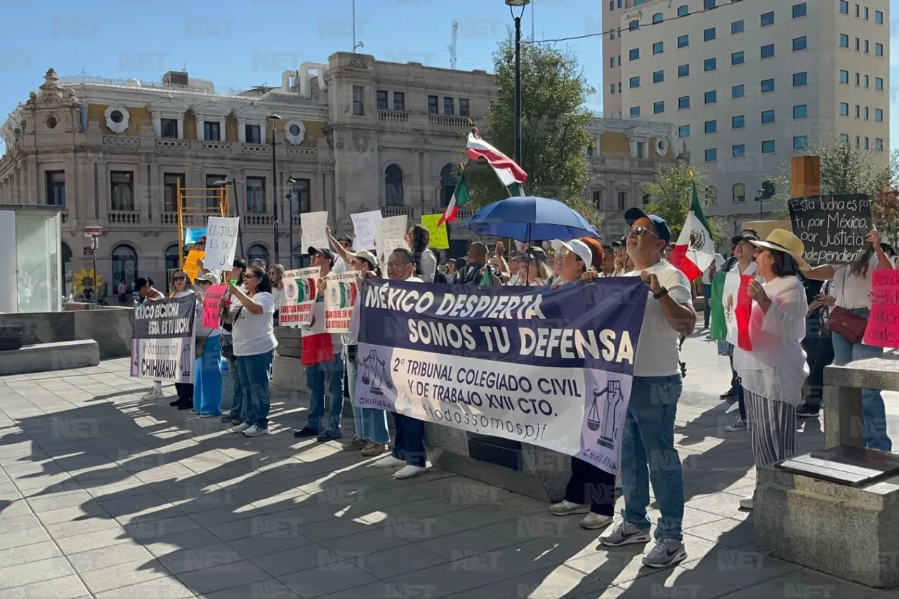 Se manifiestan de nueva cuenta trabajadores contra reforma judicial