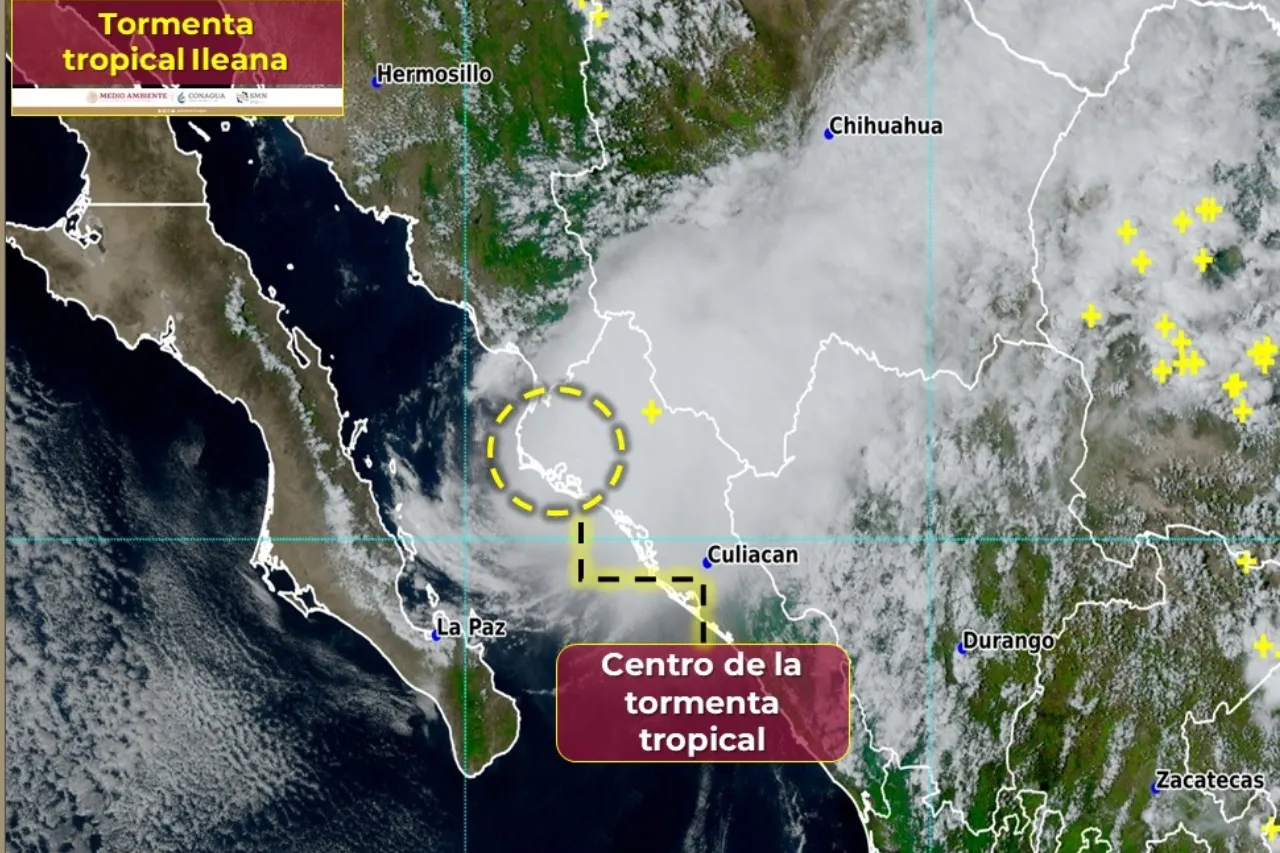 Tormenta tropical Ileana toca tierra en Ahome, Sinaloa