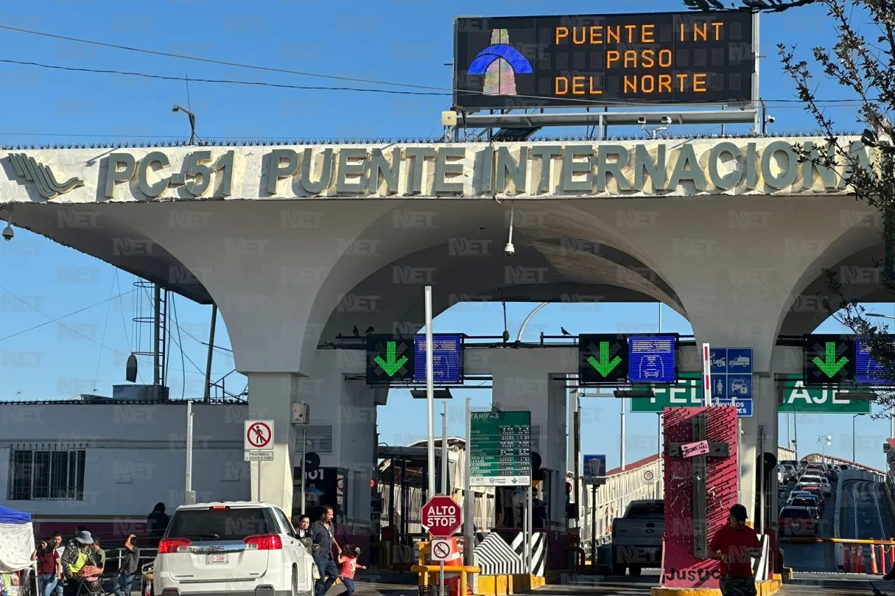 Poca fila para cruzar a El Paso