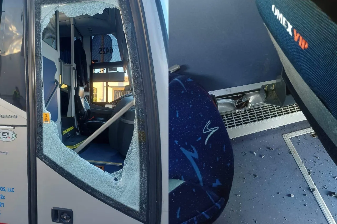 Hiere bala perdida a mujer que viajaba en autobús en vía Parral-Jiménez