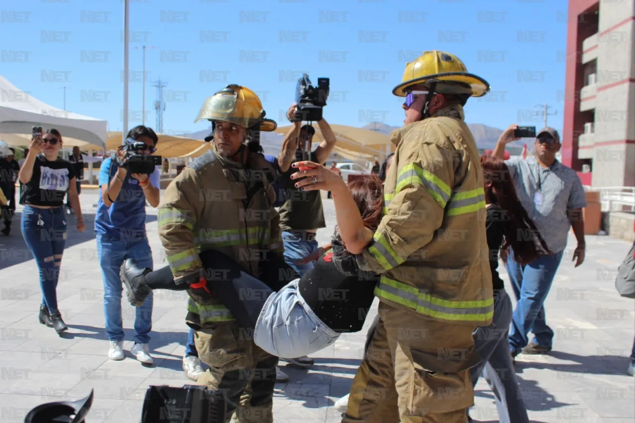 Realizan simulacro de sismo en Presidencia Municipal de Juárez