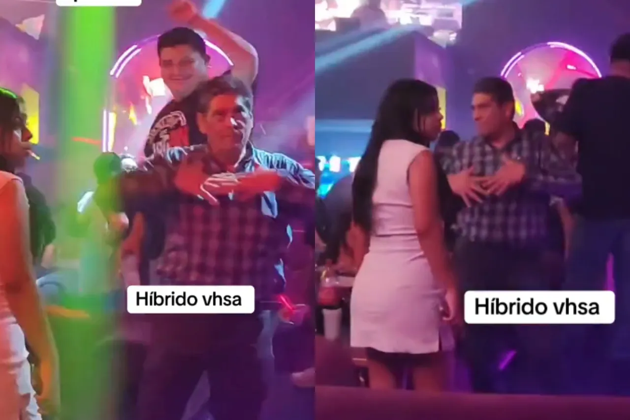 ¡Alma de la fiesta! Va por su hija y se queda de una vez en el antro