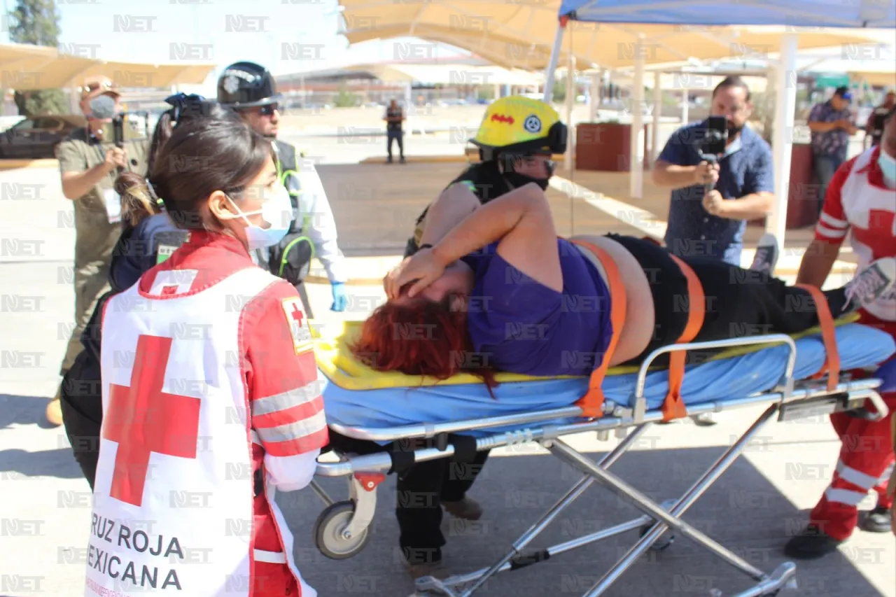 Realizan simulacro de sismo en Presidencia Municipal de Juárez