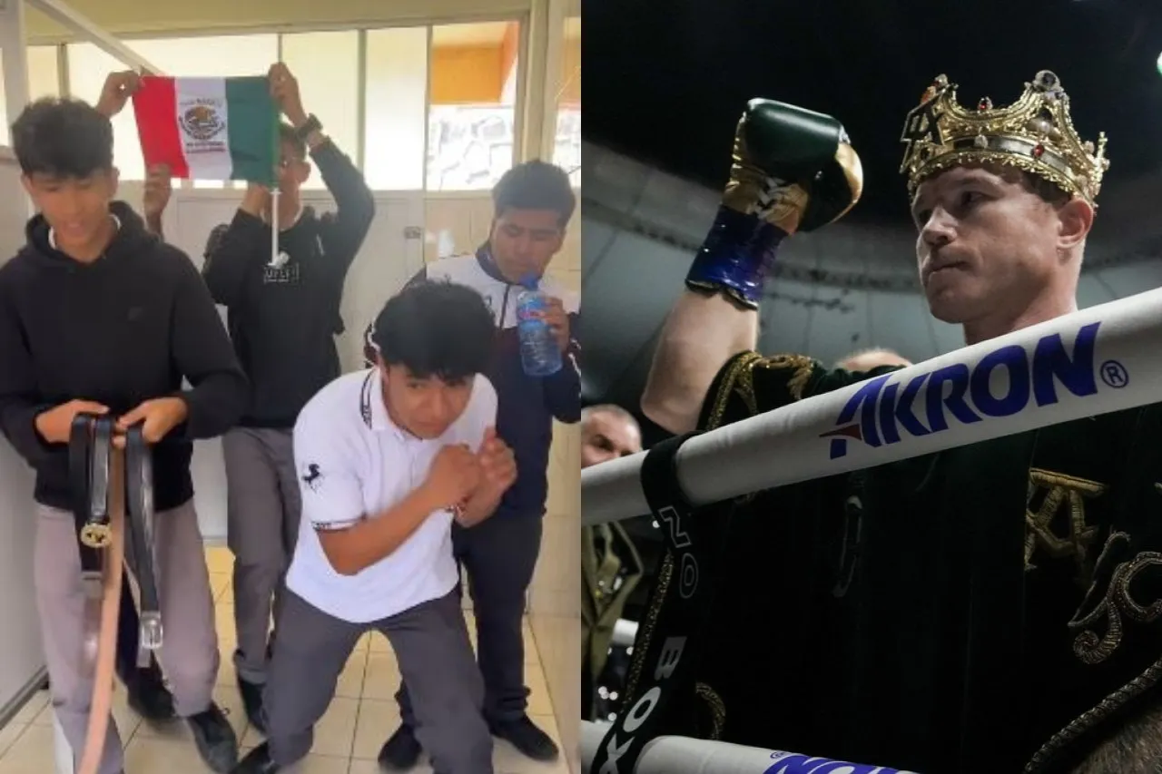 Estudiantes imitan entrada del 'Canelo' y el boxeador les responde publicación