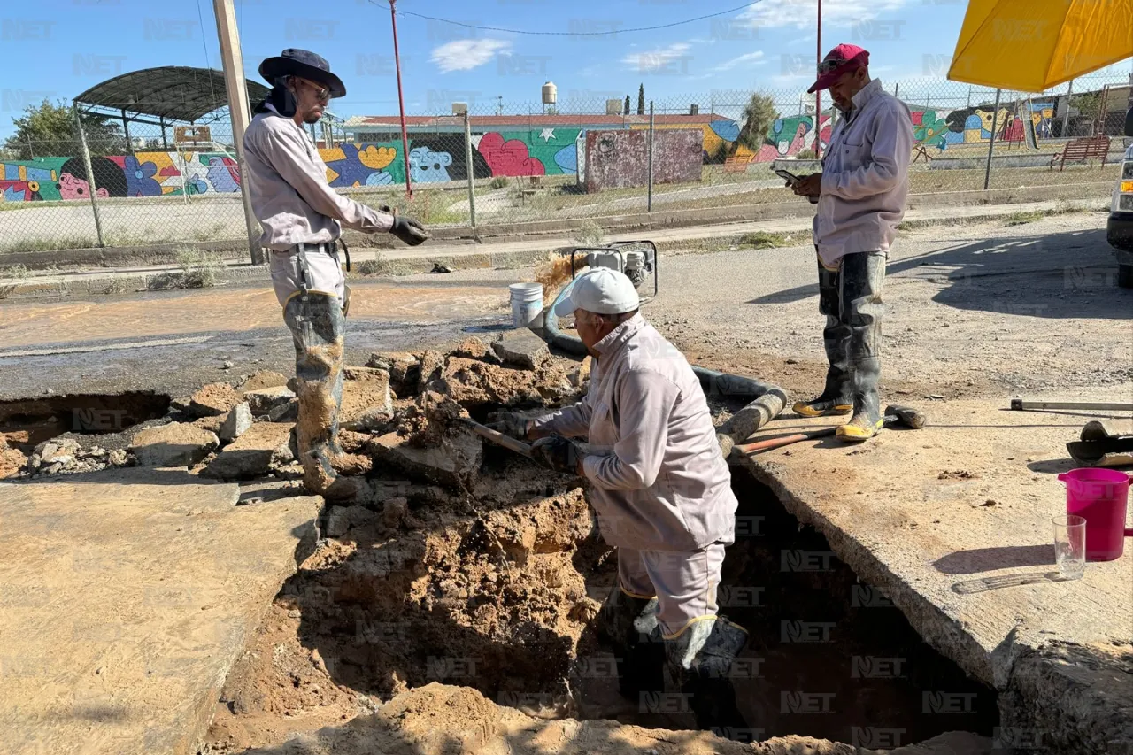 Atiende JMAS fuga de agua en Campestre Virreyes