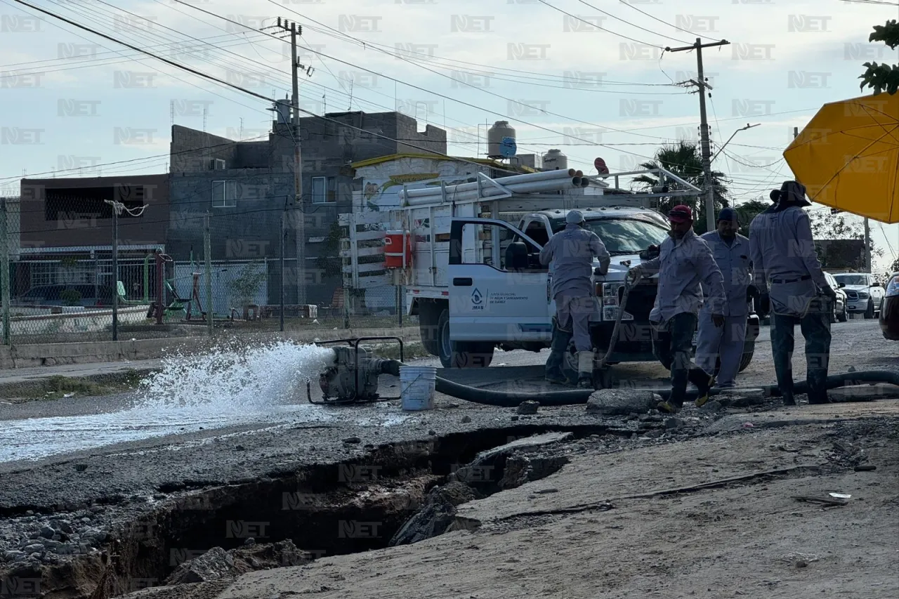 Atiende JMAS fuga de agua en Campestre Virreyes