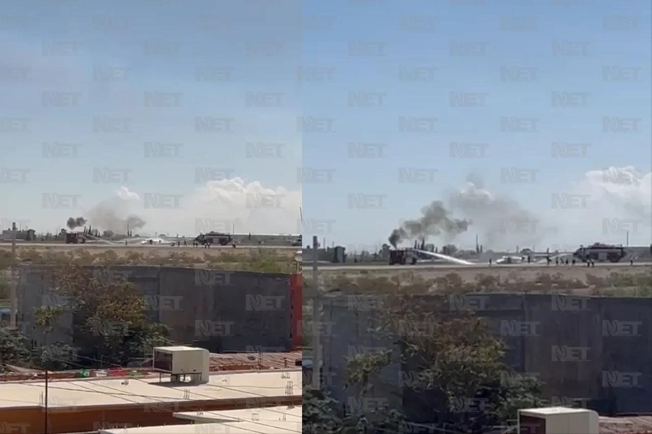 Video: Se registra incendio de aeronave en el aeropuerto de Juárez