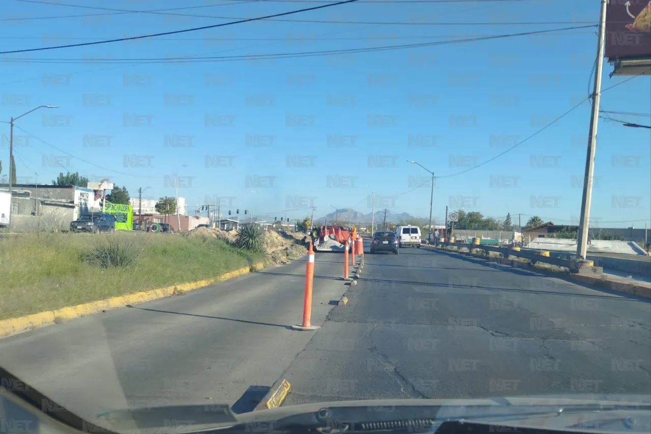 Obras en eje vial provocan congestionamiento 