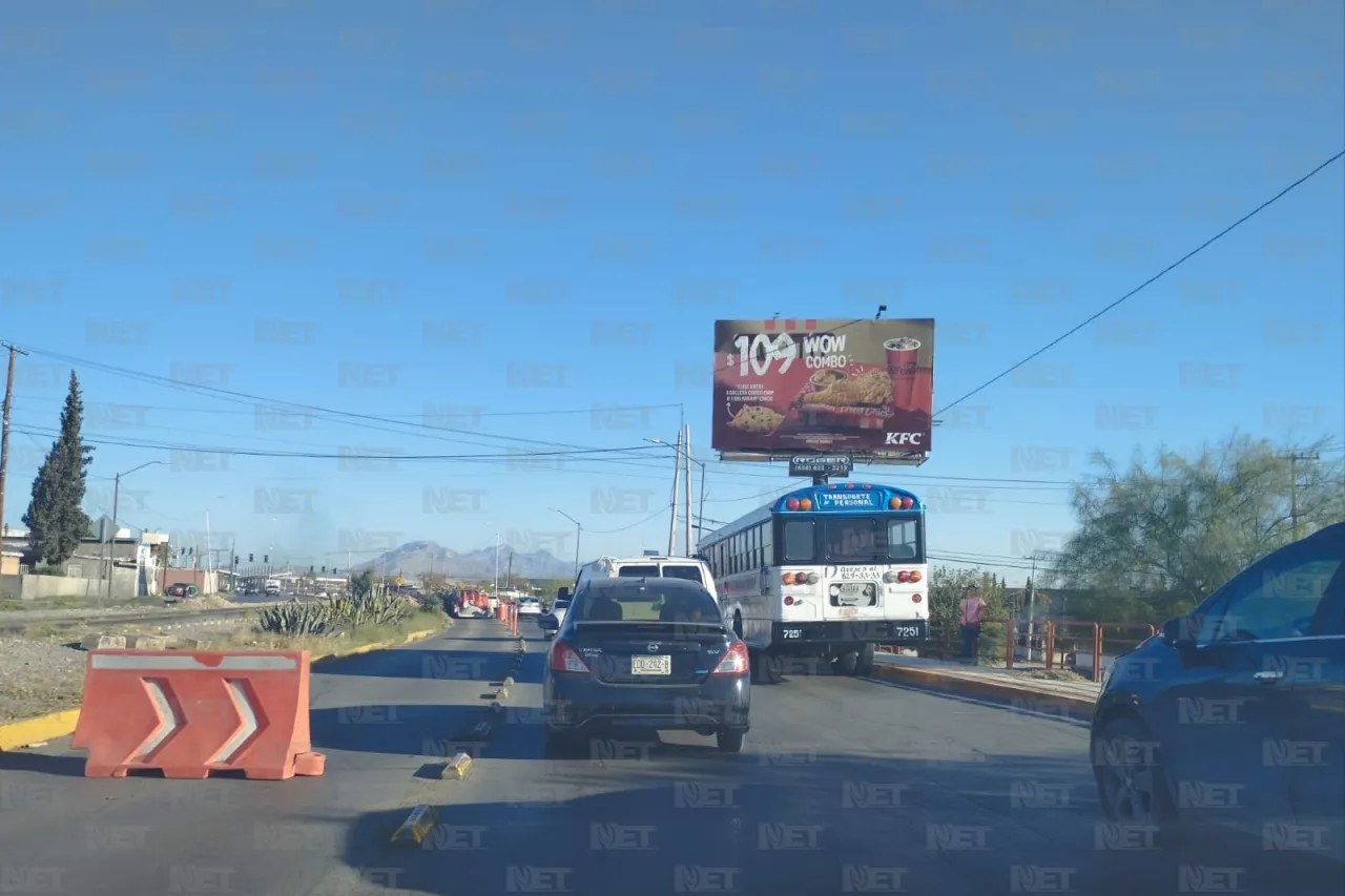 Obras en eje vial provocan congestionamiento 