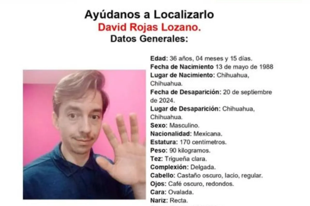 Solicitan apoyo para localizar a David Rojas