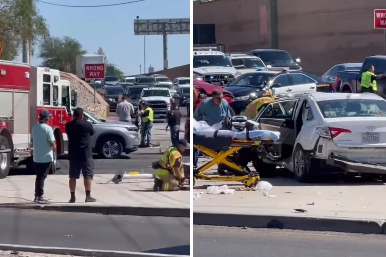 Video: Hospitalizan a 3 personas tras carambola en El Paso