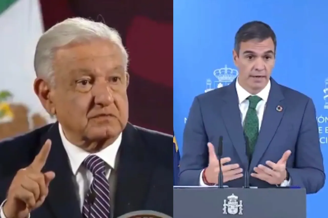 Acusa AMLO al presidente español de faltarle el respeto a Sheinbaum