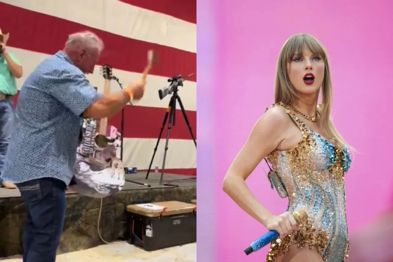 Video: Hombre compra guitarra de Taylor Swift para destrozarla