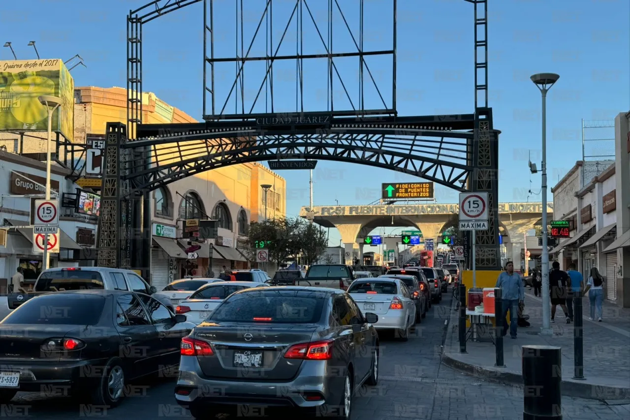 Día feriado en México y los puentes están llenos en Juárez