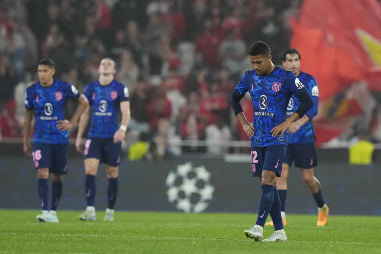 Atlético de Madrid sufre su peor goleada en torneos europeos desde 2021