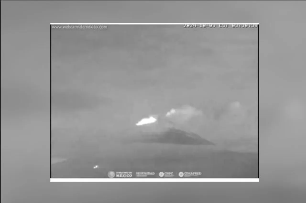 Registra Popocatépetl un sismo y casi 300 minutos de tremor