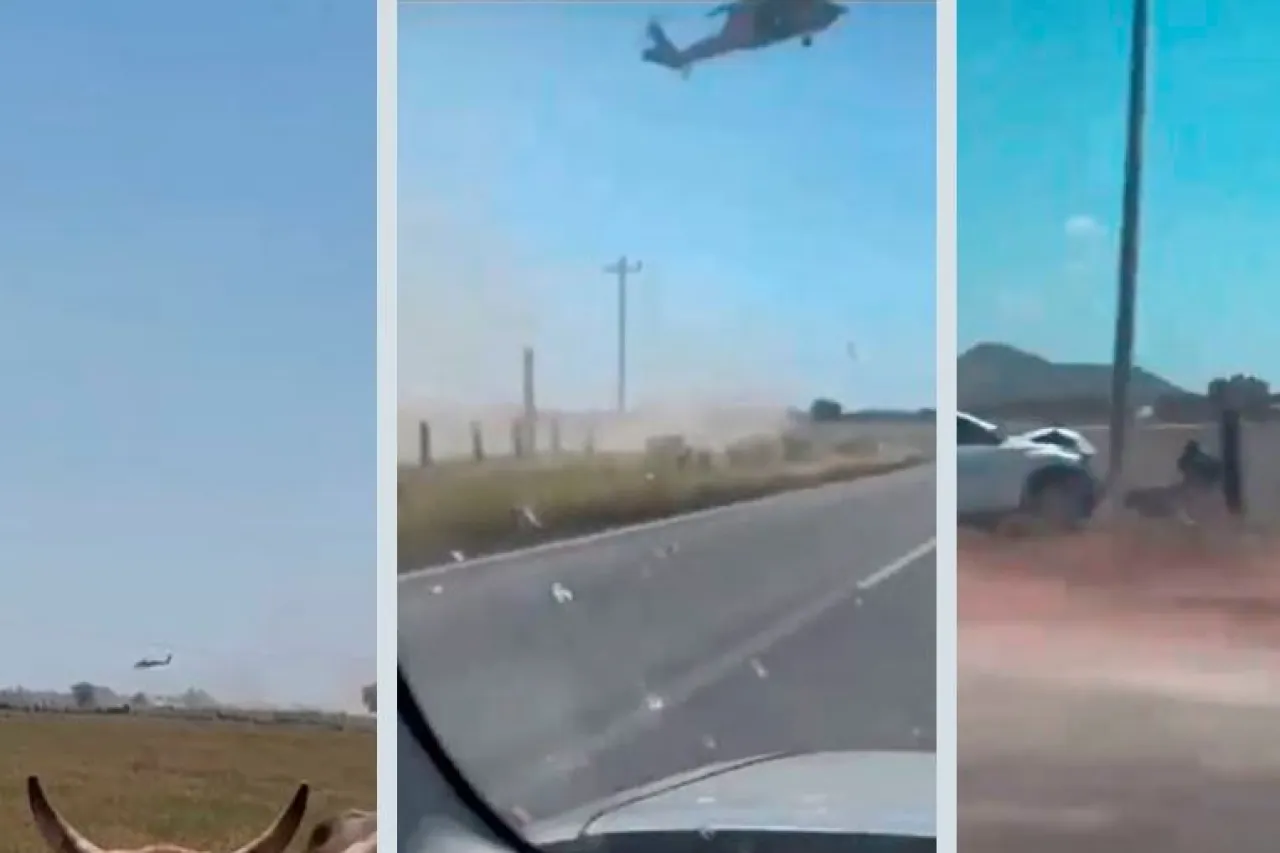 Video: Se acabaron los abrazos; Black Hawk dispara a delincuentes en Sinaloa