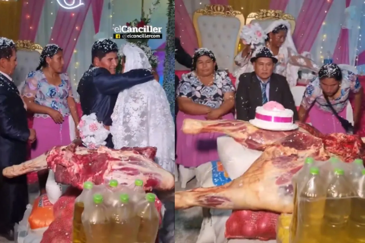 Comparten la abundancia; pareja recibe hasta una res como regalo de bodas