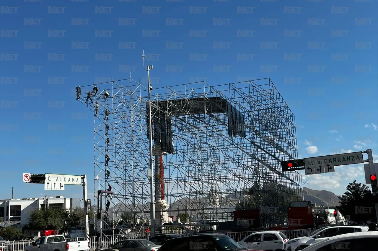 Instalan escenario para la presentación de Ricky Martin en Chihuahua