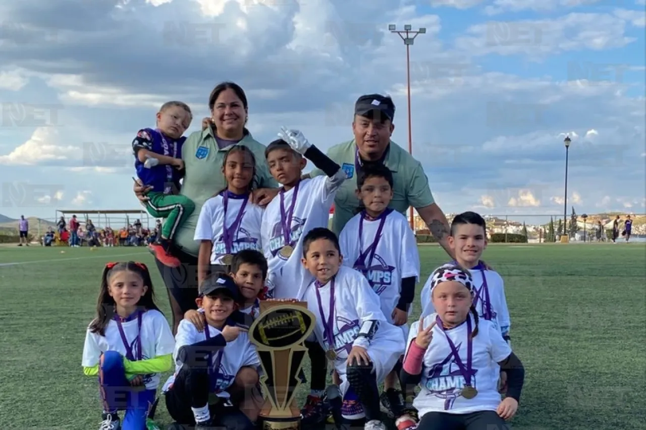 Niños juarenses se coronan campeones en Estatal de Flag Football