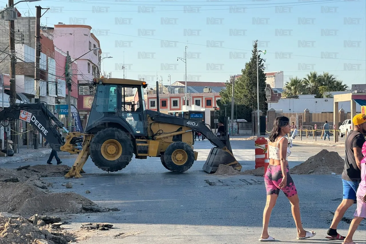 Así avanza la obra de construcción del puente de la avenida Vicente Guerrero